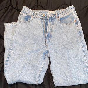 Zara light wash mom jeans